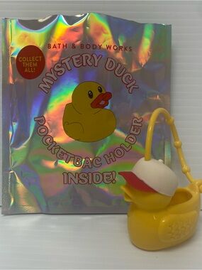 Bath & Body Works Yellow Duck With Ball Cap PocketBac Holder